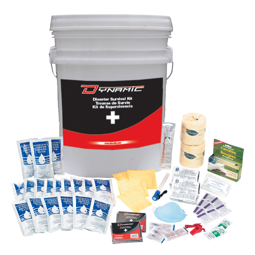 Trousse de premiers soins pour pr&eacute;paration aux situations d'urgence Dynamic, Dispositif m&eacute;dical Classe 1, Seau Par Equipment