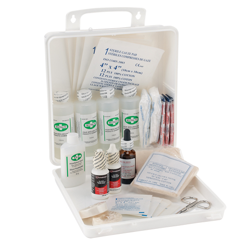 Trousse de premiers soins des brûlures pour soudeurs Dynamic, Dispositif m&eacute;dical Classe 1, Boîte en plastique Par Equipment
