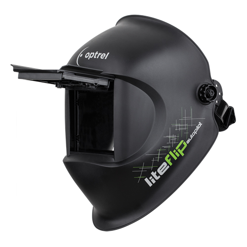 Liteflip Autopilot Welding Helmet, 3.94" L x 1.97" W View Area, 1/5/5 - 14 Shade Range, Black Par Equipment