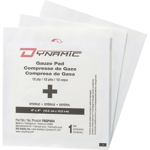 Dynamic Gauze, Pad, 4" L x 4" W, Sterile, Medical Device Class 1 Par Equipment