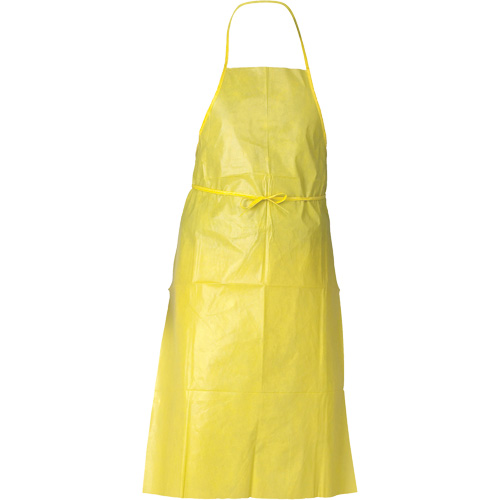 KleenGuard A70 Chemical Spray Protection Apron, Polyethylene, 44" L x 29" W, Yellow Par Equipment