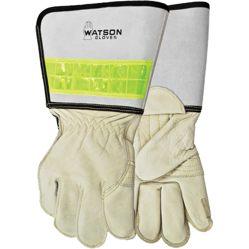 Gants de soudage pour monteur de ligne pour disjoncteur, Cuir fleur de vache, Taille Moyen Par Equipment