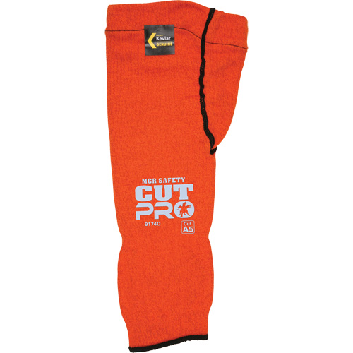 Manches Memphis avec trou pour le pouce, Kevlar, 14", ASTM ANSI niveau A5, Orange Par Equipment