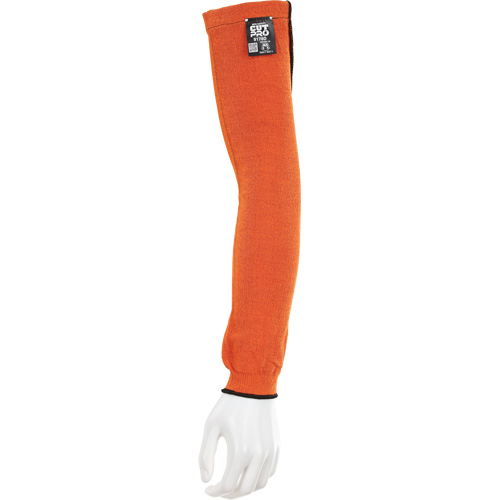 Manches Memphis avec trou pour le pouce, Kevlar, 18", ASTM ANSI niveau A5, Orange Par Equipment