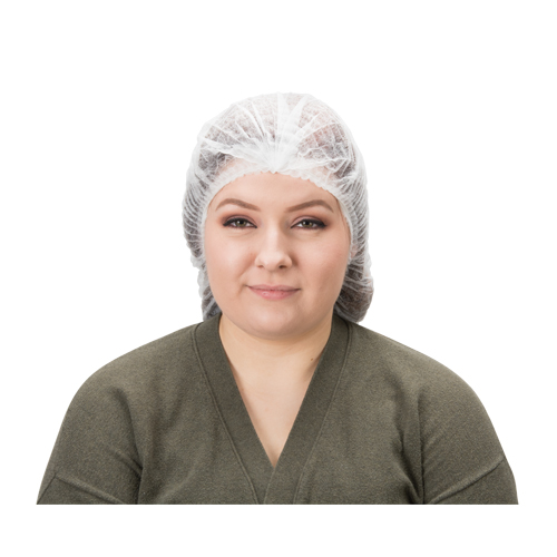 Pleated Bouffant Cap, Polypropylene, 24", White Par Equipment