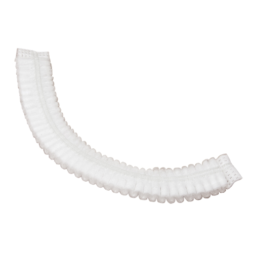Pleated Bouffant Cap, Polypropylene, 24", White Par Equipment