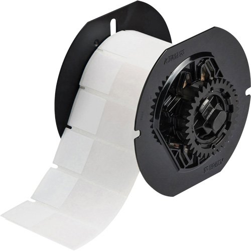 &eacute;tiquette autoplastifi&eacute;es pour fils et c&acirc;bles, Vinyle, 1" lo x 2,6" h, Incolore/blanc Par Equipment