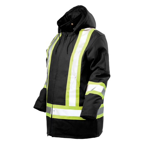 Safety Parka, Black, Large Par Equipment