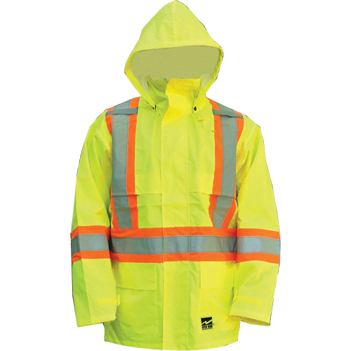 Manteau Open Road, Polyester/Polyur&eacute;thane, Jaune lime haute visibilit&eacute;, Petit Par Equipment