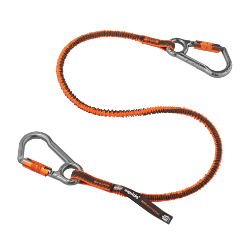 Squids&reg; 3118F(x) Locking Tool Lanyard, Bungee, Dual Carabiner Par Equipment