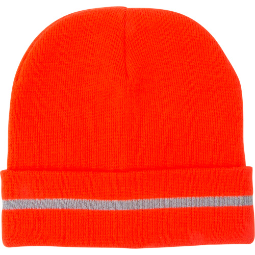 High Visibility Knit Hat with Reflective Stripe, High Visibility Orange, Acrylic Par Equipment