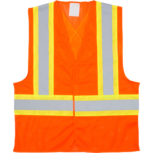 Veste de s&eacute;curit&eacute; pour la circulation, Orange haute visibilit&eacute;, Moyen, Polyester Par Equipment