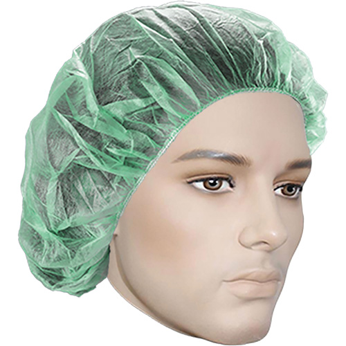 Bonnets bouffants, Polypropyl&egrave;ne, 21", Vert Par Equipment