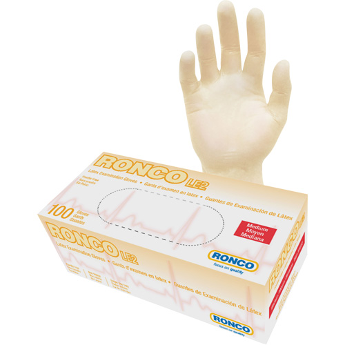 Disposable Gloves, Medium, Latex, 4-mil, Powder-Free, Natural, Class 2 Par Equipment