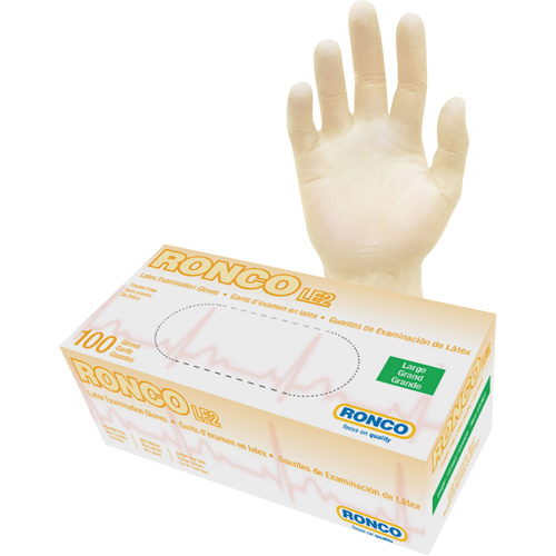 Disposable Gloves, Large, Latex, 4-mil, Powder-Free, Natural, Class 2 Par Equipment