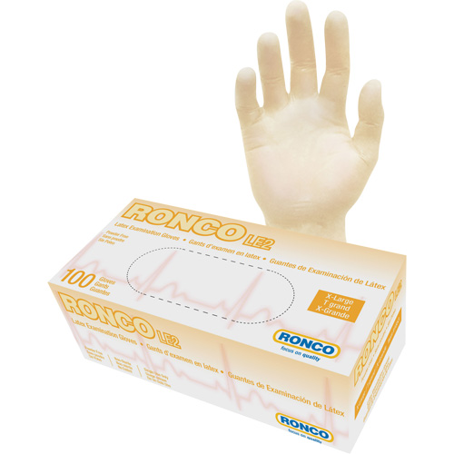 Disposable Gloves, X-Large, Latex, 4-mil, Powder-Free, Natural, Class 2 Par Equipment