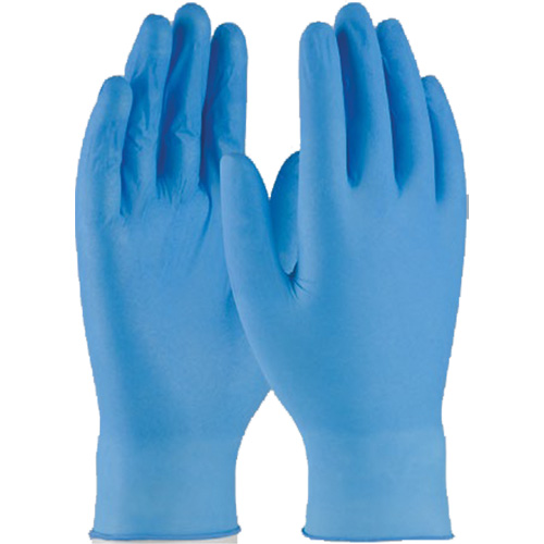 Gants jetables, Moyen, Nitrile, 4 mils, Sans poudre, Bleu Par Equipment