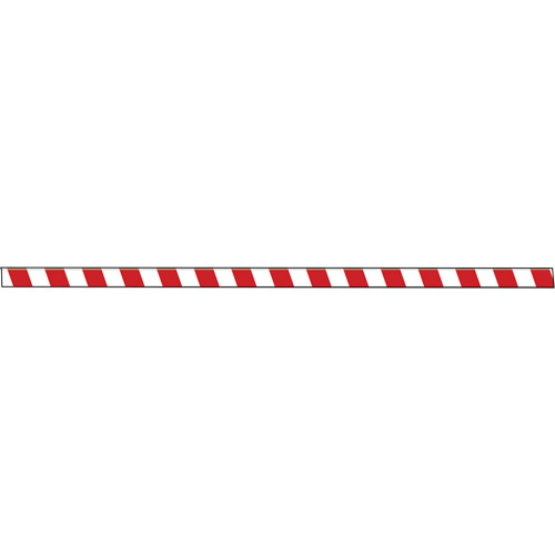 Marqueur robuste pour le sol Tough-Mark, Rectangle, 48" lo x 3" la, Rouge et blanc, Poly&eacute;thyl&egrave;ne Par Equipment