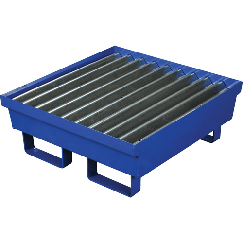 Steel Spill Containment Pallet, 17 US gal. Spill Capacity, 27" x 25.75" x 6" Par Equipment