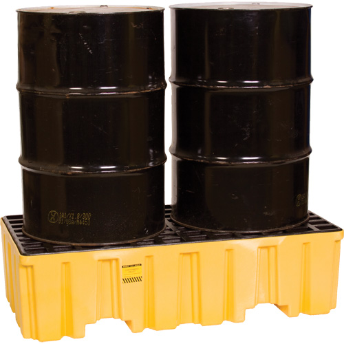 Palette de confinement des d&eacute;versements, Capacit&eacute; de d&eacute;versement 66 gal. US, 26,25" x 51" x 13,75" Par Equipment