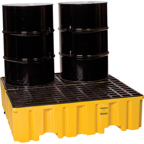 Palette de confinement des d&eacute;versements, Capacit&eacute; de d&eacute;versement 132 gal. US, 51" x 52,5" x 13,75" Par Equipment