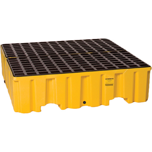 Palette de confinement des d&eacute;versements, Capacit&eacute; de d&eacute;versement 132 gal. US, 51" x 52,5" x 13,75" Par Equipment