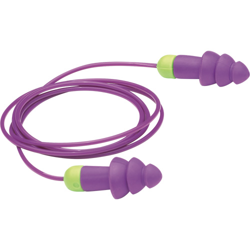 Bouchons d'oreilles r&eacute;utilisables Rockets, Avec cordon, Vrac - Sac en poly, 27 dB NRR, Taille unique Par Equipment