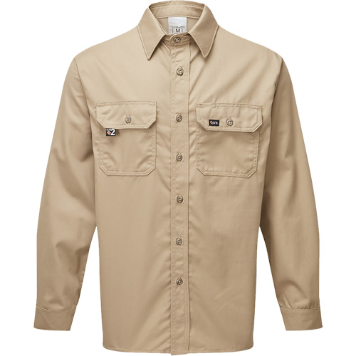 Chemise de travail de luxe 7 oz UltraSoft, Moyen (grande taille), Khaki Par Equipment
