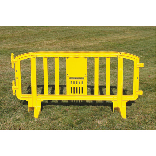 Movit Barricade, Interlocking, 78" L x 39" H, Yellow Par Equipment