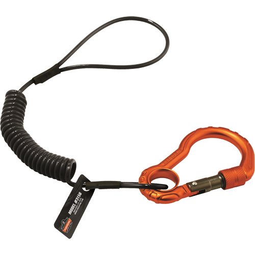 Squids&reg; 3156 Tool Lanyard, Coil, Carabiner/Loop Par Equipment