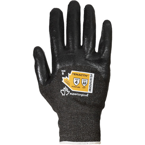 Gants en tricot de fibre filament composite ultrafin, Taille 5, Calibre 18, Rev&ecirc;tement Mousse de nitrile, Enveloppe en TenActiv, ASTM ANSI niveau A4 Par Equipment
