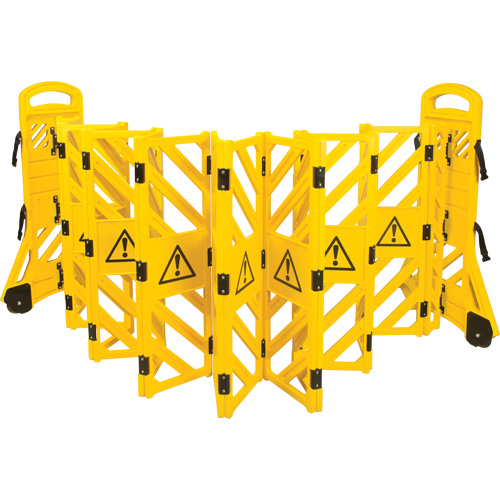 Barri&egrave;re mobile portative, 40" h x 13' lo, Jaune Par Equipment