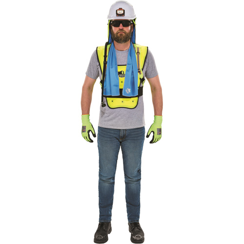 Chill-Its&reg; 6687 Economy Dry Evaporative Cooling Vest, Large/X-Large, High Visibility Lime-Yellow Par Equipment