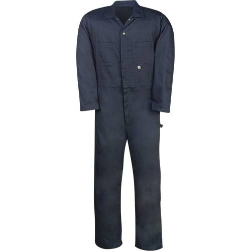 Industrial Work Coveralls, Men's, Navy Blue, Size 36 Par Equipment