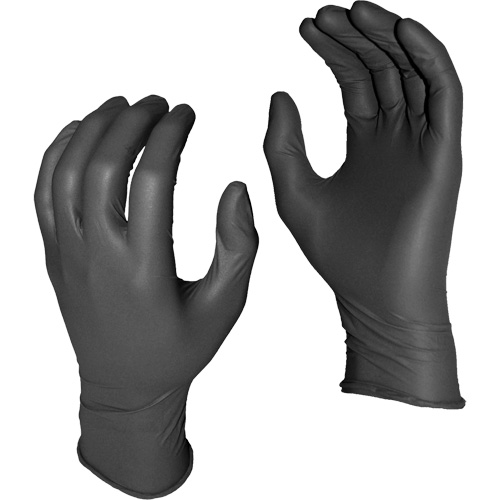 Grease Monkey&reg; Disposable Gloves, 2X-Large, Nitrile, 5-mil, Powder-Free, Black Par Equipment