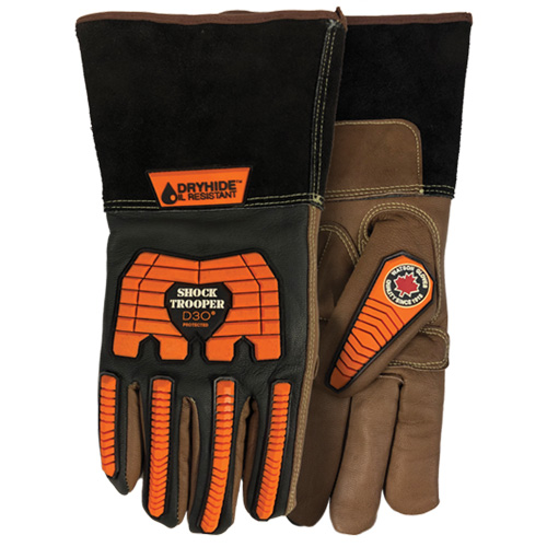 5785G Shock Trooper Gloves, X-Small, Goatskin Palm, Gauntlet Cuff Par Equipment