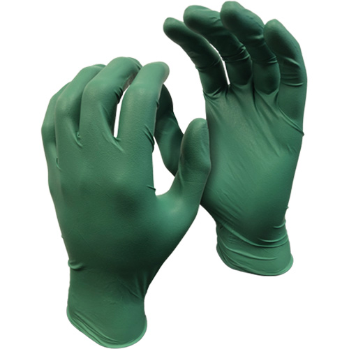 Gants 5559PF Green Monkey, Petit, Nitrile, 4 mils, Sans poudre, Vert Par Equipment