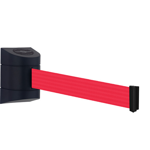 TensaBarrier&reg; Wall Mounted Unit, Plastic, Screw Mount, 30', Red Tape Par Equipment