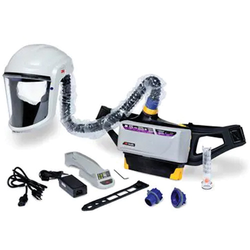 Trousse d'ensemble respirateur d'&eacute;puration d'air propuls&eacute; pour peintre Versaflo, Capuchon & visi&egrave;re, Pile Lithium-ion Par Equipment