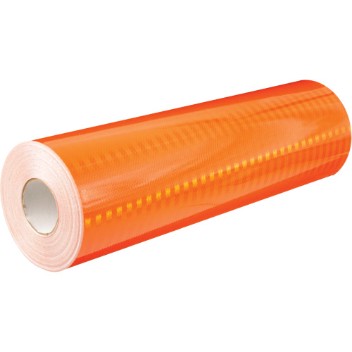 High Intensity Prismatic Grade Reflective Sheeting, 2" W x 150' L, 19 mils, Orange Par Equipment