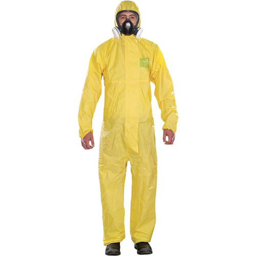 Combinaisons jetables pour usage mod&eacute;r&eacute; Microchem, Petit, Jaune, Polypropyl&egrave;ne Par Equipment