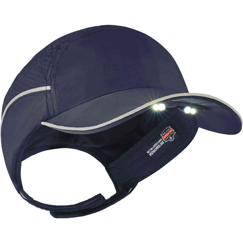 Skullerz&reg; 8965 Lightweight Bump Cap Hat with LED Lighting, Navy Blue Par Equipment