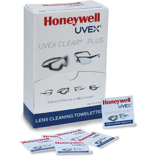 Uvex&reg; Clear&reg; Plus Towelettes, 5.25" x 8", Pack Of 100 Par Equipment