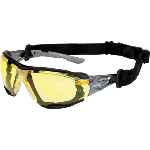 Z2900 Series Safety Glasses with Foam Gasket, Amber Lens, Anti-Scratch, ANSI Z87+/Meets/Exceeds CSA Z94.3 Par Equipment