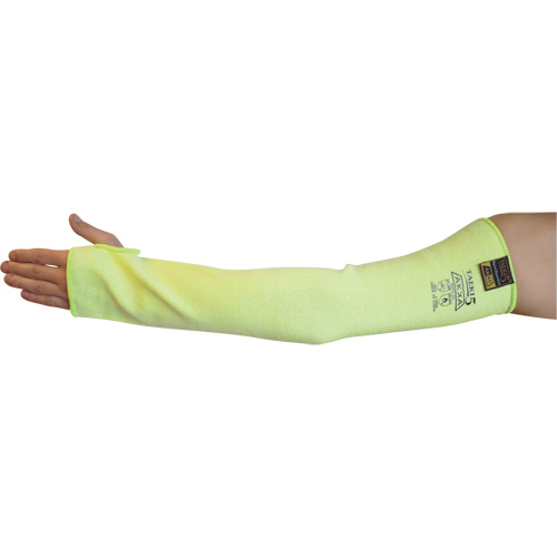 Manche r&eacute;sistant aux coupures avec trou pour les pouces, Taeki 5, 22", ASTM ANSI niveau A4/EN 388 niveau 5, Jaune haute visibilit&eacute; Par Equipment