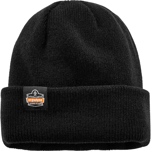N-Ferno&reg; Zippered Rib Knit Beanie Hat, One Size, Black Par Equipment