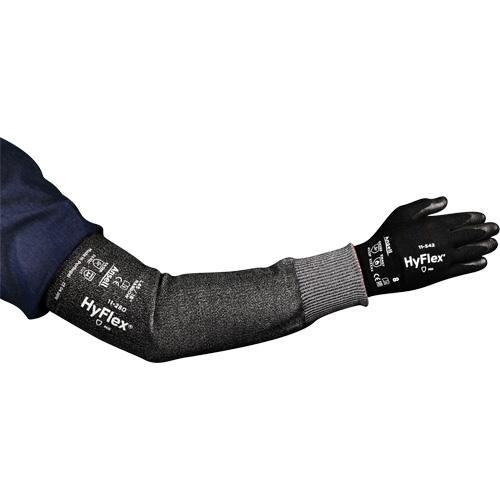 Manchon large r&eacute;sistant aux coupures HyFlex s&eacute;rie 11-280, Intercept, 12", ASTM ANSI niveau A4, Gris Par Equipment