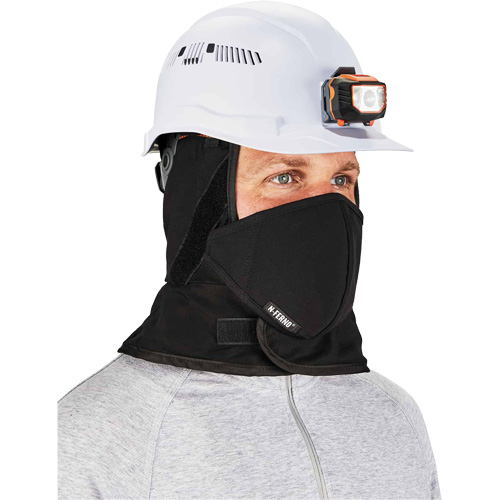 N-Ferno&reg; Winter Hard Hat Liner with Mouthpiece, Fleece Lining, One Size, Black Par Equipment