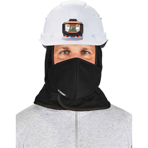 N-Ferno&reg; Winter Hard Hat Liner with Mouthpiece, Fleece Lining, One Size, Black Par Equipment