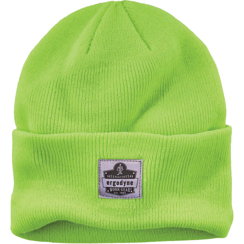 N-Ferno&reg; Rib Knit Beanie Hat, One Size, High-Visibility Lime Green Par Equipment